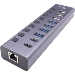 i-Tec USB-A\/USB-C Charging HUB 9port with LAN + Power Adapter 60 W