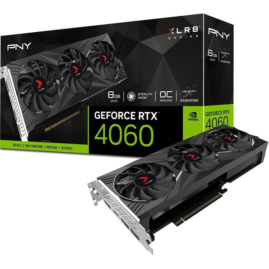 PNY GeForce RTX 4060 8GB OC XLR8 Gaming VERTO EPIC-X