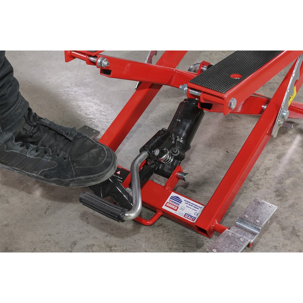 Sealey Scissor Motorcycle Lift with Frame Supports 0.5T