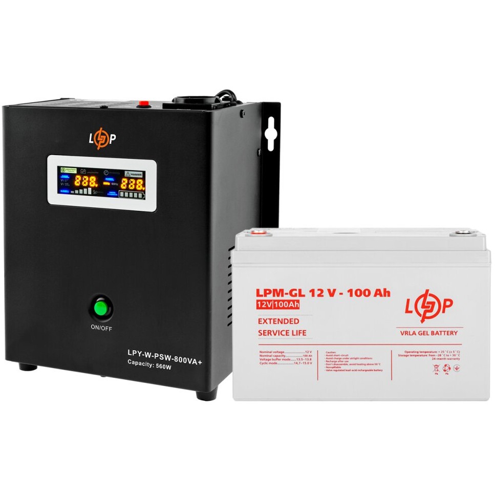 Logicpower LPY-W-PSW-800VA Plus + LPM-GL 12V 100 Ah 800&nbsp;ВА
