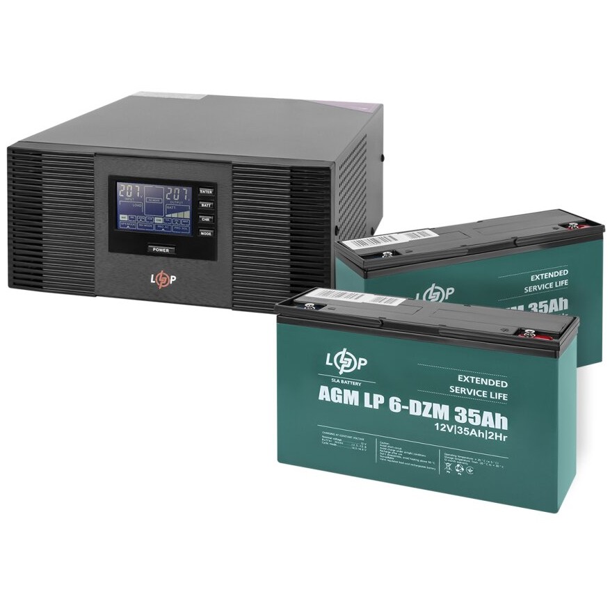 Logicpower LPM-PSW-1500VA 12V + 2 x LP 6-DZM-35 1500&nbsp;ВА