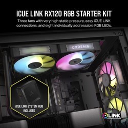 Corsair iCUE LINK RX120 RGB PWM Triple Pack Black