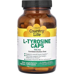 Country Life L-Tyrosine Caps 500 mg 100 cap