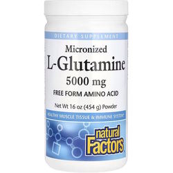 Natural Factors Micronized L-Glutamine 5000 mg 454 g