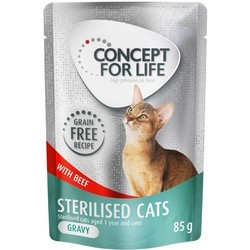 Concept for Life Sterilised Gravy Pouch Beef 12 pcs