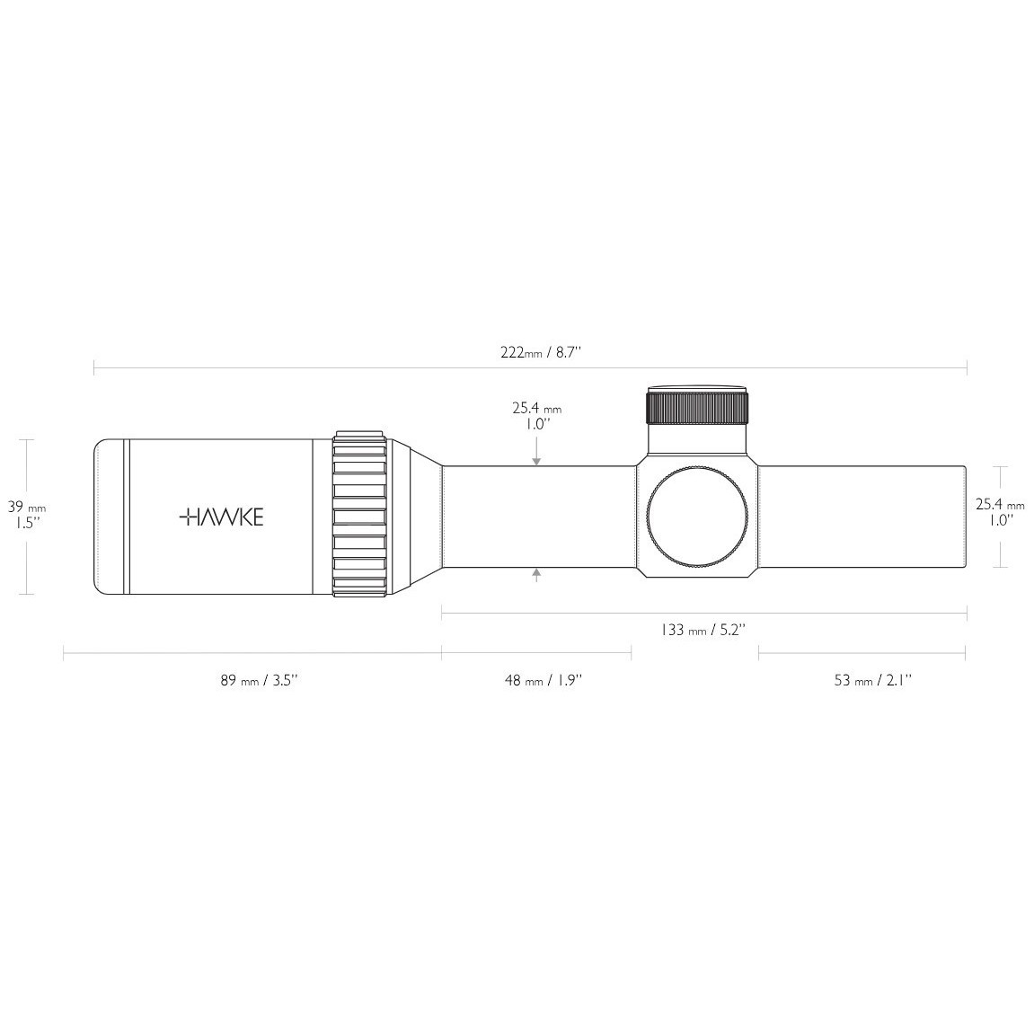 Hawke Vantage IR 1-4x20 L4A Fiber Dot
