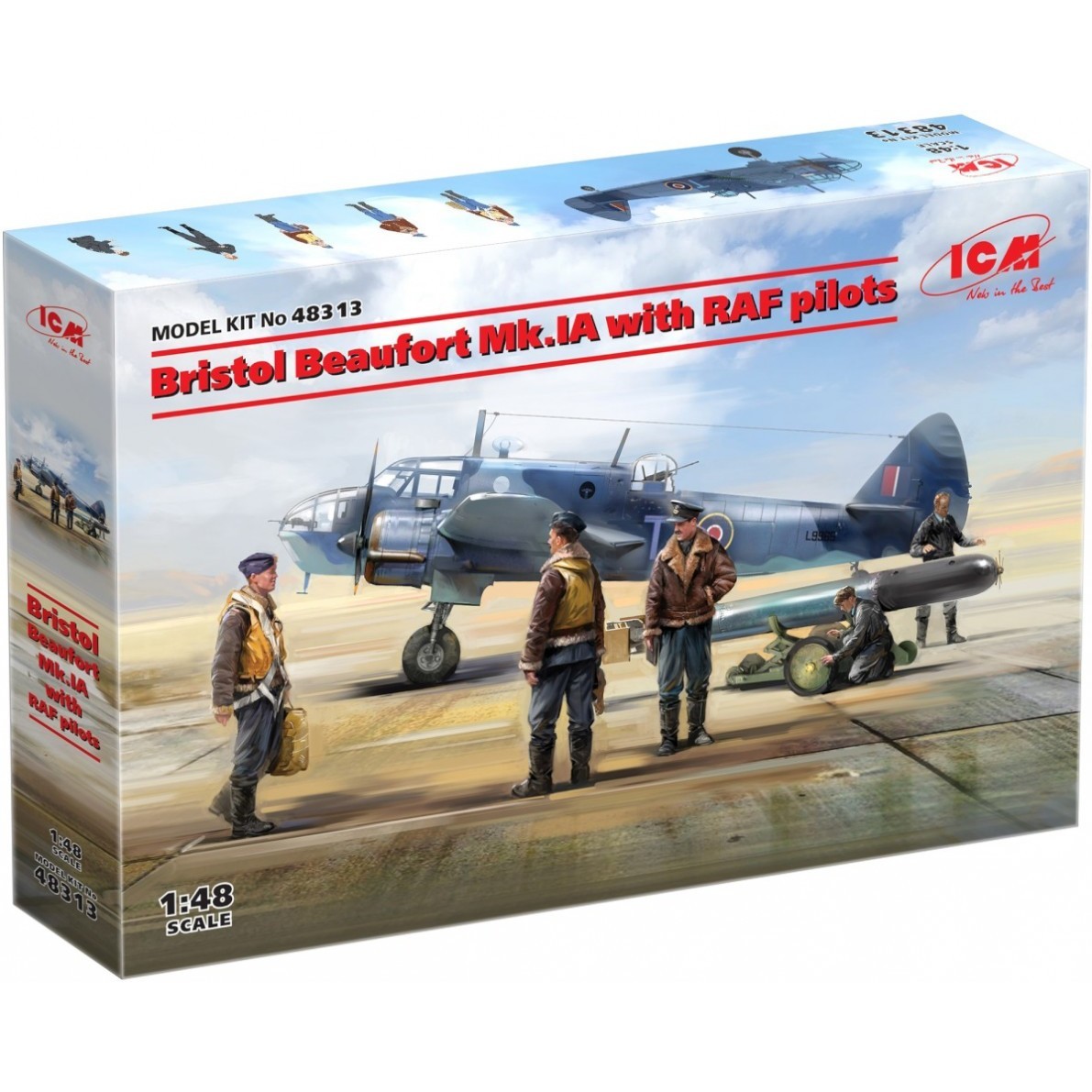 ICM Bristol Beaufort Mk.IA with RAF Pilots (1:48)