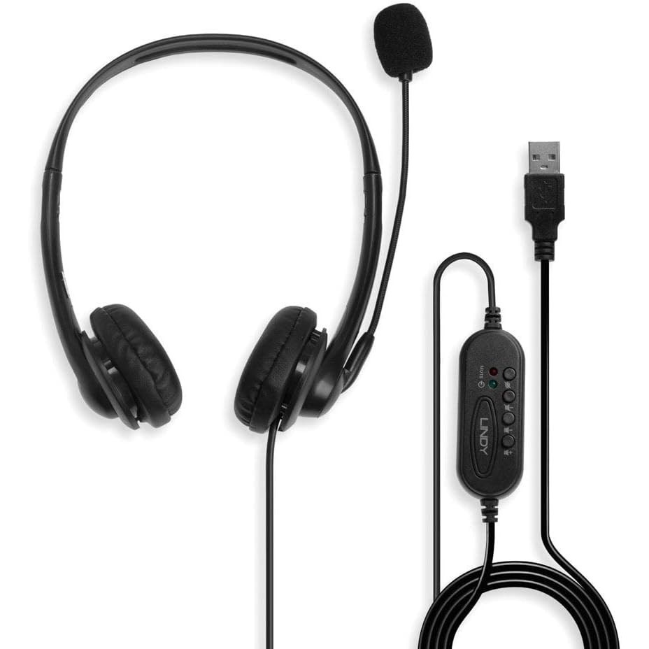 Lindy USB Type A Wired Headset