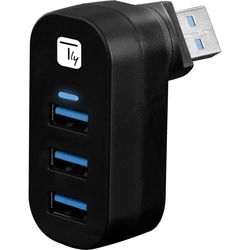 TECHLY Mini Rotating Hub with 3 USB 3.0 Ports