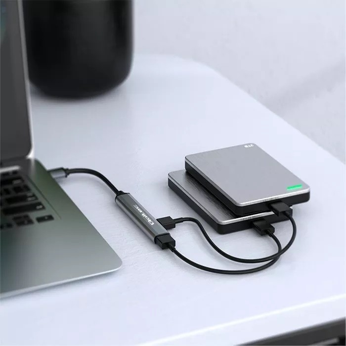 Qoltec Hub Adapter USB-C 3.1 4in1 USB 3.0 3xUSB 2.0