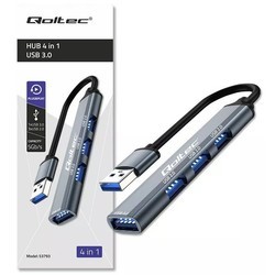 Qoltec Hub Adapter USB-C 3.1 4in1 USB 3.0 3xUSB 2.0