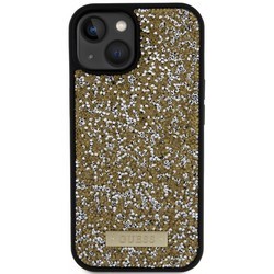 GUESS Rhinestone Metal Logo for iPhone 15