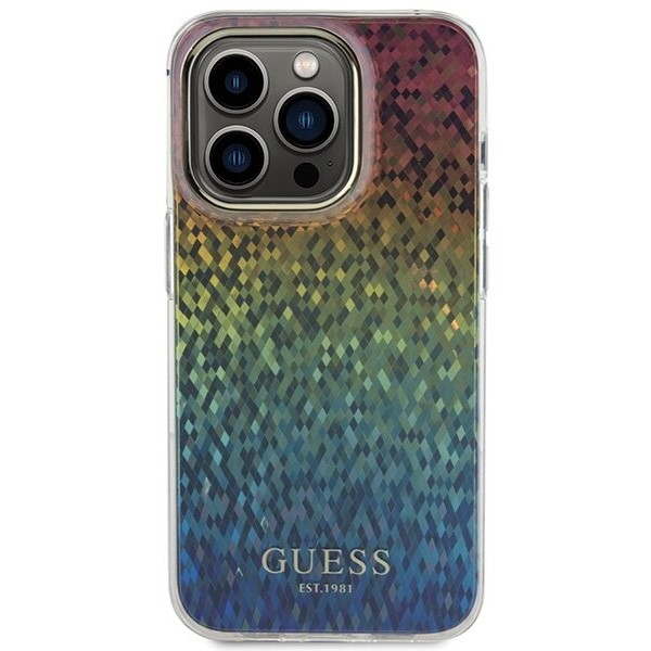 GUESS IML Faceted Mirror Disco Iridescent for iPhone 15 Pro