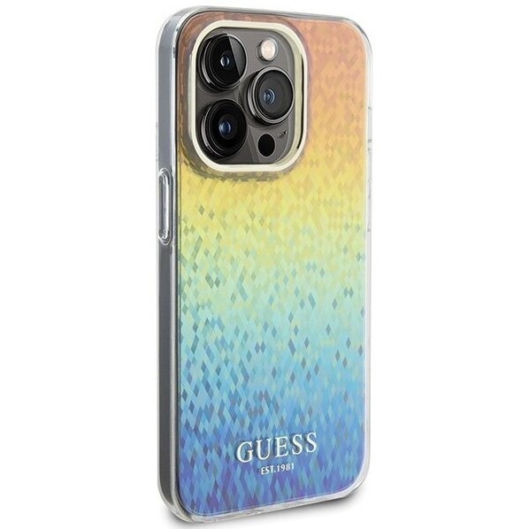 GUESS IML Faceted Mirror Disco Iridescent for iPhone 15 Pro