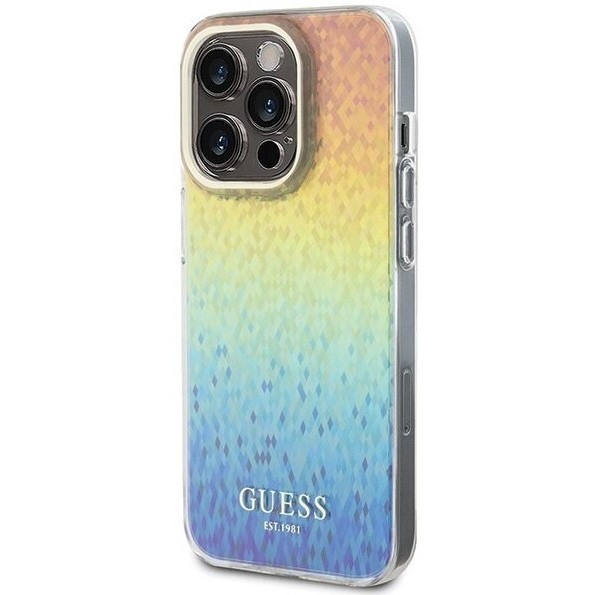 GUESS IML Faceted Mirror Disco Iridescent for iPhone 15 Pro