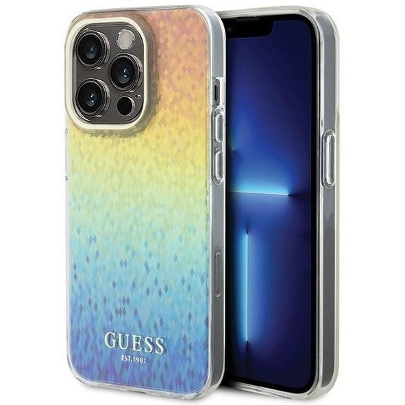 GUESS IML Faceted Mirror Disco Iridescent for iPhone 15 Pro