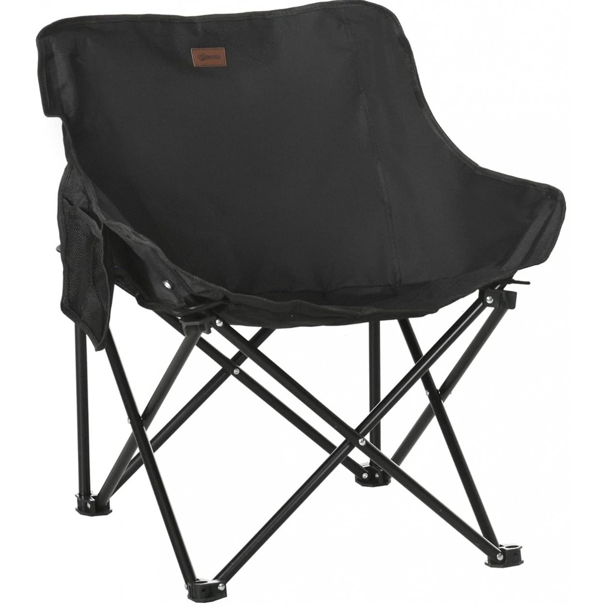 Outsunny Folding Camping Chair with Carrying Bag and Storage Pocket