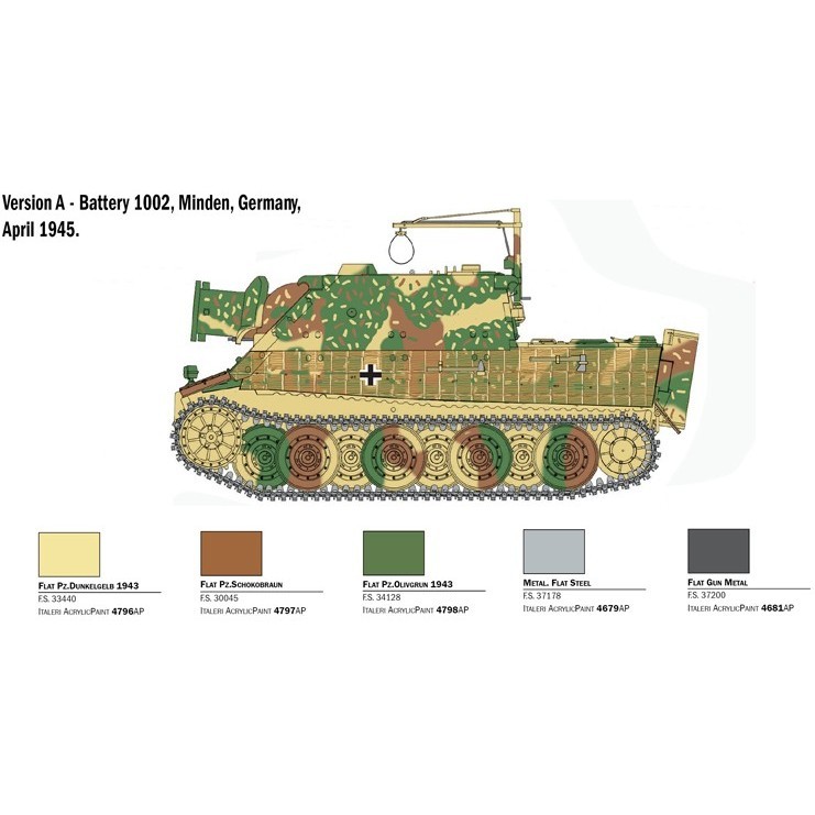 ITALERI 38 cm RW 61 auf Sturmmorser Tiger (1:35)