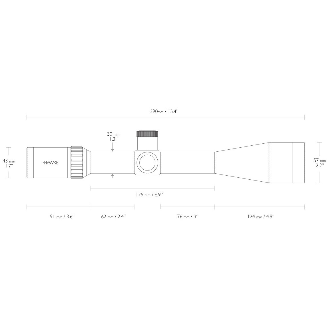 Hawke Vantage 30 WA SF 6-24x50 SF IR 10x Half Mil Dot