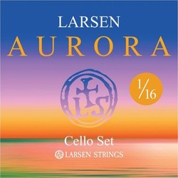 Larsen Aurora Cello String Set 1\/16 Size Medium