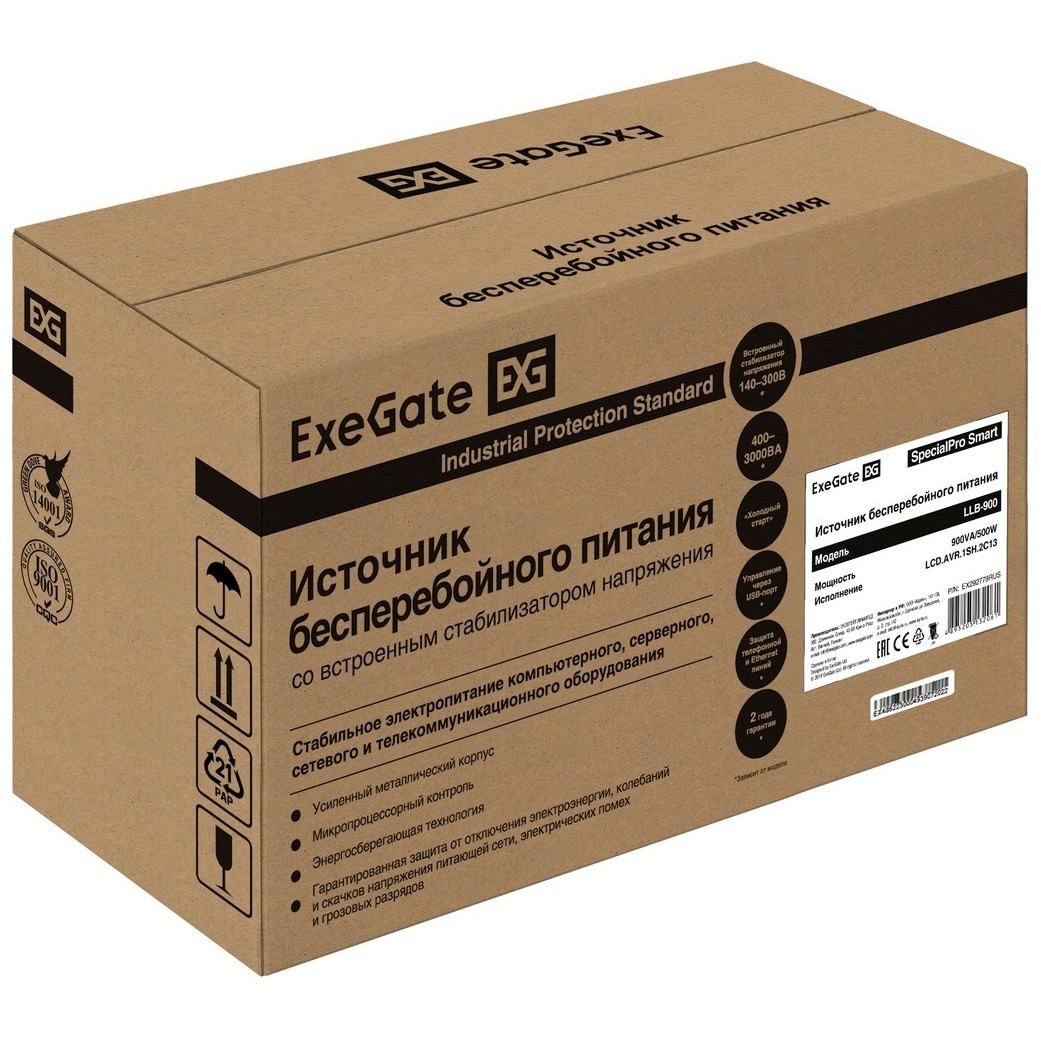 ExeGate SpecialPro Smart LLB-900 LCD AVR EURO C13 EX292779 900&nbsp;ВА