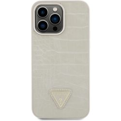 GUESS Croco Triangle Metal Logo for iPhone 15 Pro Max