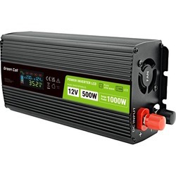Green Cell Power Inverter LCD 12V to 500W\/1000W Pure Sine