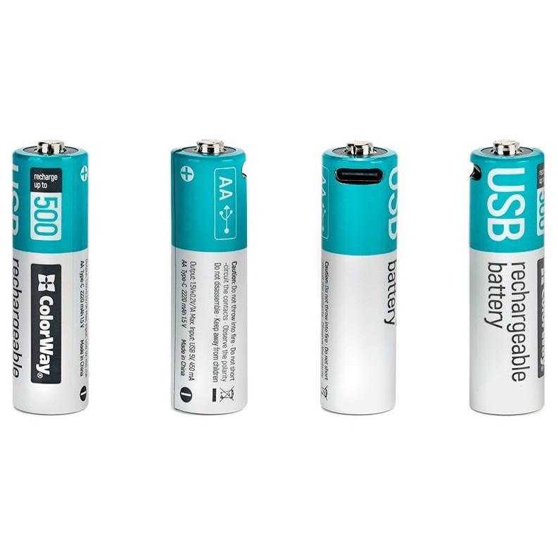 ColorWay 2xAA 2220 mAh USB Type-C