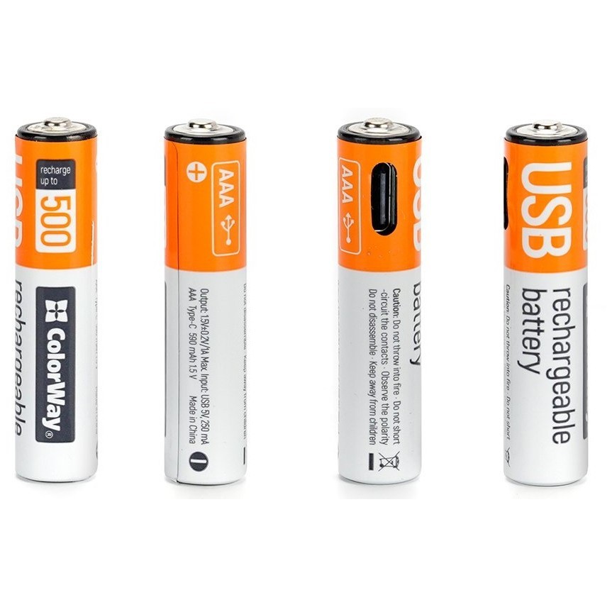 ColorWay 2xAAA 590 mAh USB Type-C