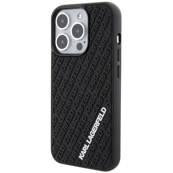 Karl Lagerfeld 3D Rubber Multi Logo for iPhone 15 Pro