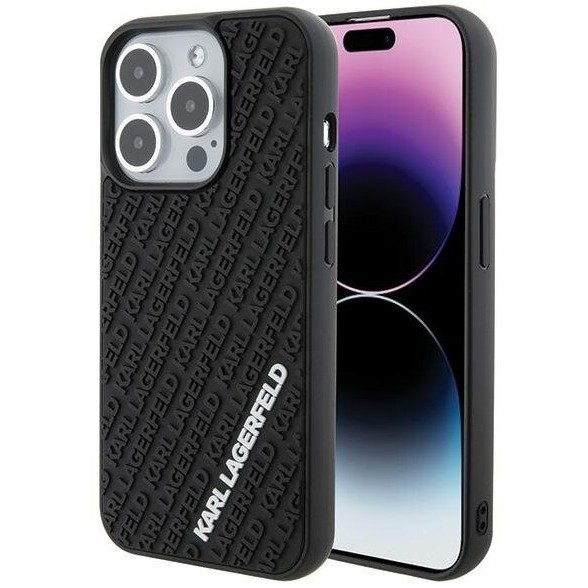 Karl Lagerfeld 3D Rubber Multi Logo for iPhone 15 Pro