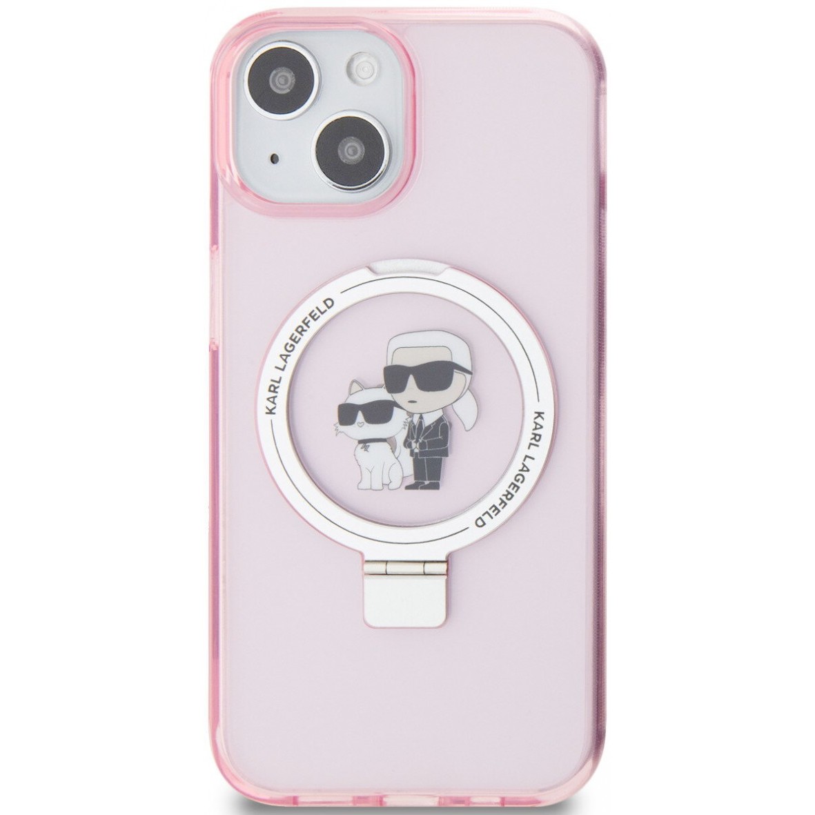 Karl Lagerfeld Ring Stand Karl&Choupette MagSafe for iPhone 15 Plus
