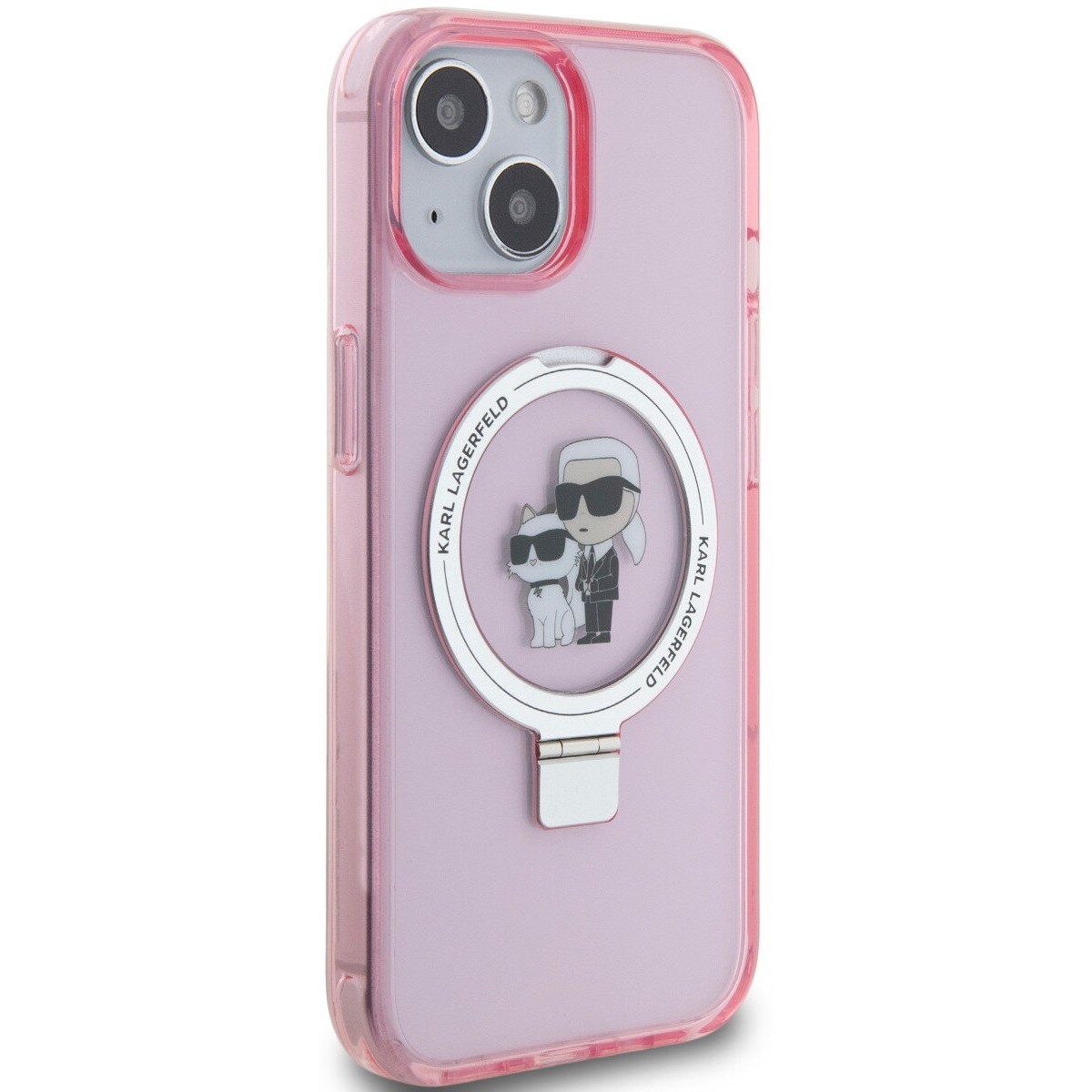 Karl Lagerfeld Ring Stand Karl&Choupette MagSafe for iPhone 15 Plus