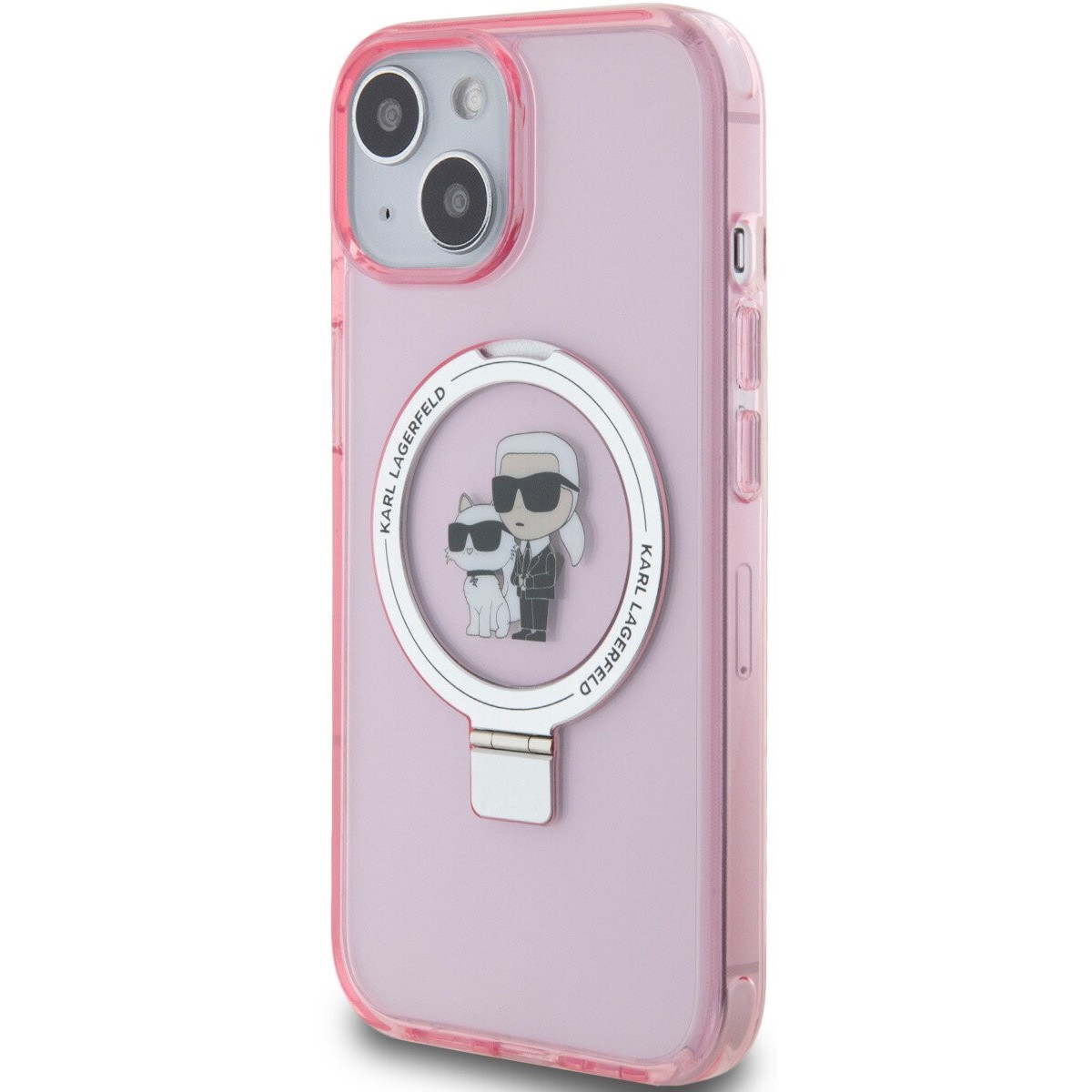 Karl Lagerfeld Ring Stand Karl&Choupette MagSafe for iPhone 15 Plus