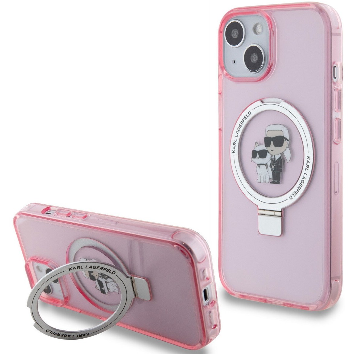 Karl Lagerfeld Ring Stand Karl&Choupette MagSafe for iPhone 15 Plus