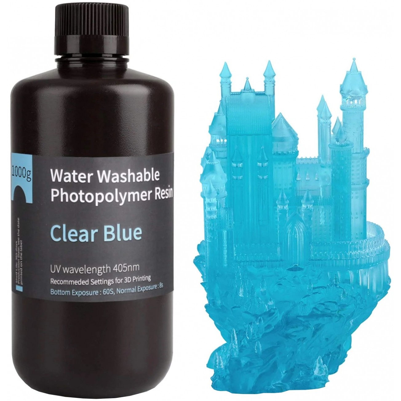 Elegoo Water Washable Resin Clear Blue 1kg 1&nbsp;кг  синий