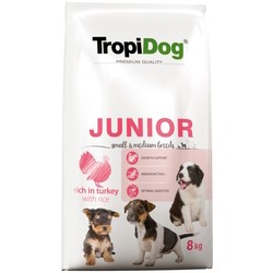 Tropidog Junior Small\/Medium Breed Turkey 8 kg