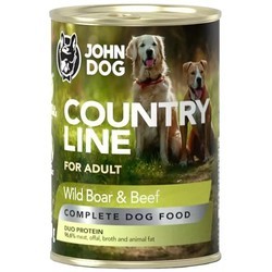 John Dog Canned Adult Wild Boar\/Beef 400 g