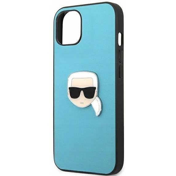 Karl Lagerfeld Leather Ikonik Karl's Head Metal for iPhone 13 Mini