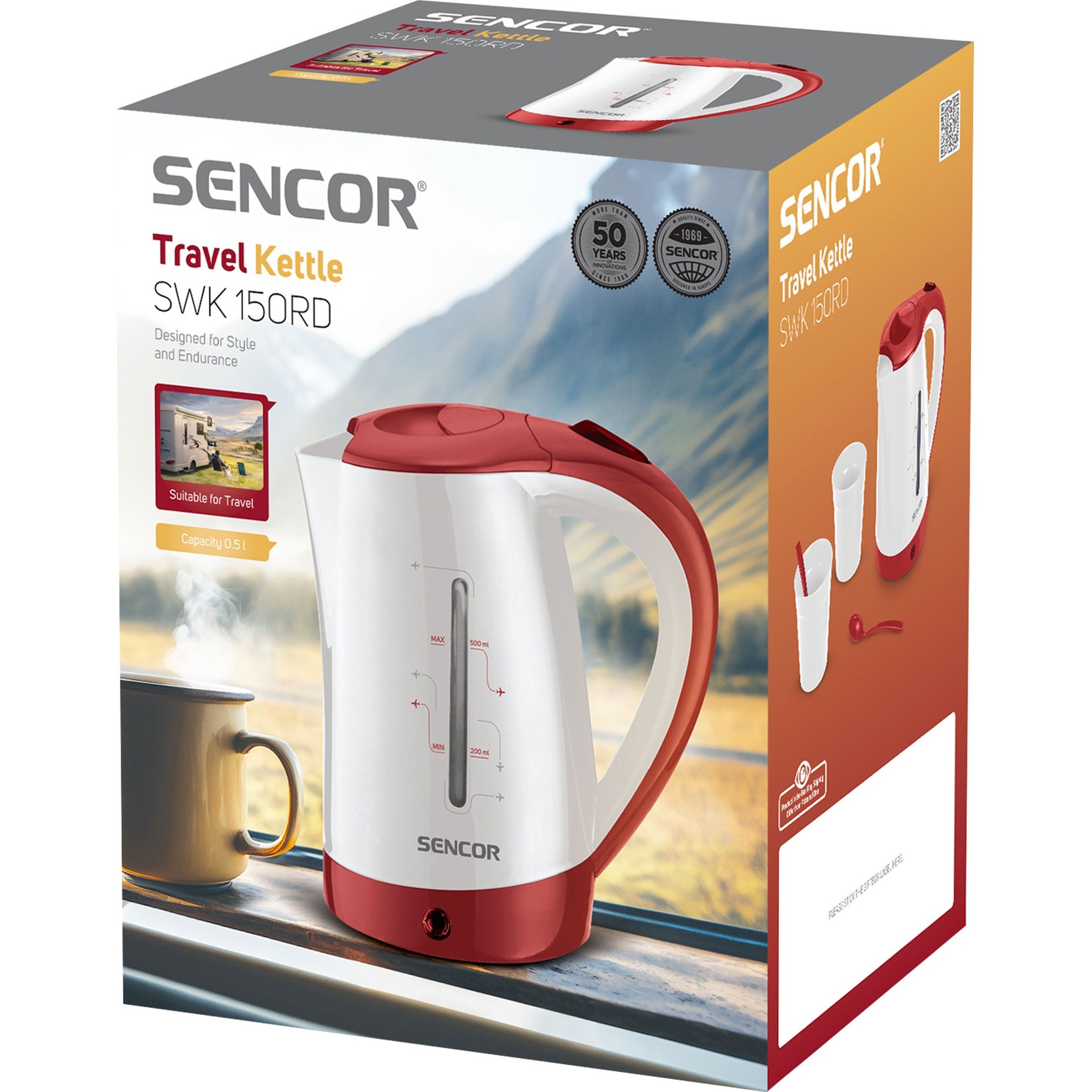 Sencor SWK 150RD 1100&nbsp;Вт 0.5&nbsp;л  красный
