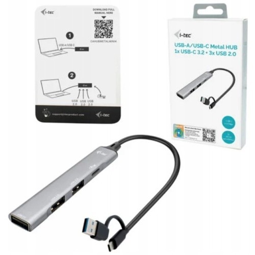 i-Tec USB-C\/USB-A Metal HUB 1x USB 3.0 + 3x USB 2.0