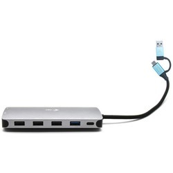 i-Tec USB 3.0 USB-C\/Thunderbolt 3x Display Travel Nano Dock with LAN + Power Delivery 100 W