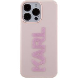 Karl Lagerfeld 3D Rubber Glitter Logo for iPhone 15 Pro