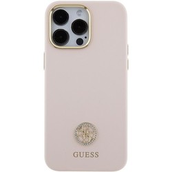 GUESS Silicone Logo Strass for iPhone 15 Pro Max