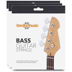 Gear4music 3 Pack of Bass Guitar Strings Set