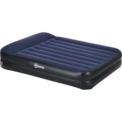 Outsunny King Inflatable Mattress with Electric Pump and Integrated Pillow