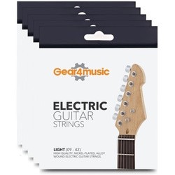 Gear4music 5 Pack of Electric Guitar Strings