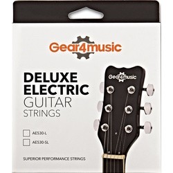 Gear4music Deluxe Electric Guitar Strings Light