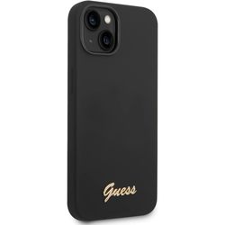 GUESS Silicone Vintage Gold Logo for iPhone 14 Plus