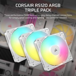 Corsair RS120 ARGB White Triple Pack